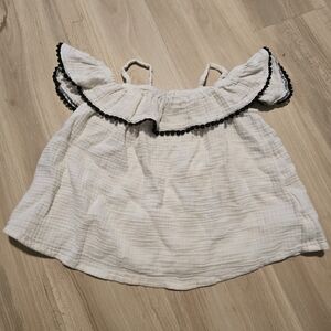 Old Navy Cream Baby Top with Black Accents